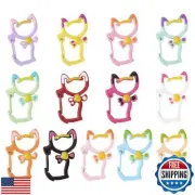 Magibeads 13Pcs Alloy Cat Snap Hook Keychain Clasps Cute Enamel Key Rings Cla
