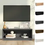 Solid Wood Pine TV Cabinet Sideboard TV Stand Unit Storage Black/Brown vidaXL