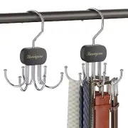Belt Hanger,2PCS Belt Organizer for Closet,Rotatable Tie Rack,Belt Holder,Han...