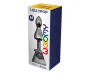 Introducing The Exquisite Wooomy Lollypop Double Ball Metal Plug M A Sensual Delight For Alluring Anal Pleasure In White Diameter: 9.4 x 3.1 cm