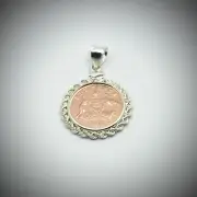Australian Rose Gold Sixpence Twisted Rope Bezel - Choose the Year 1942-1963