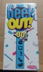 The 90s Edition Geek Out Party Trivia Game PLE66280 Family Bidding Bluffing Card