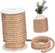 ETHZZLE 1 Roll Jute Twine Crafting Rope for Home Decor Planter Hanging Rustic Weddings and Garden Projects Strong and Versatile Jute String