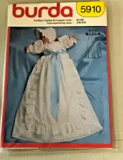 Burda sewing pattern Dress and Bonnet 3M-6M #5910