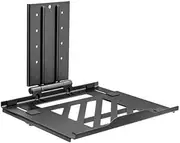 Brateck Adjustable Laptop Tray for Monitor Arms Fits with Standard VESA Plate, 12-17 Inch Laptop Size, Black/Silver