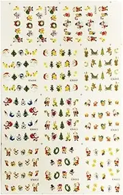 Wrapables Fingernail Tattoo Christmas Nail Art Water Christmas Nail Tattoos Christmas Water Transfer Slide Tattoos Nail Decals, Christmas Nails 2 (11 Designs/220 Nail Tattoos)