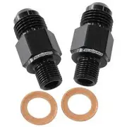 Aeroflow C4 Trans Fittings -8 X 1/8-27 Black 1/8-27" Straight Npsm - AF395-08BLK
