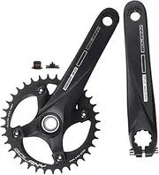 Bicycle Crankset, 170mm MTB Hollow Integrated Crankset 32/34/36T Bike Crank Arm 104BCD Aluminum Alloy Mountain Bike Cranksets Fit for 8/9/10/11/12 Speed