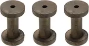 uxcell 3Pcs Wooden Bobbins, 1.81" x 3.15"(WxH) Unfinished Wooden Spools Wire Weaving Bobbins Empty Thread Spools for Crafts DIY Art Embroidery Sewing Thread Twine, Dark Brown