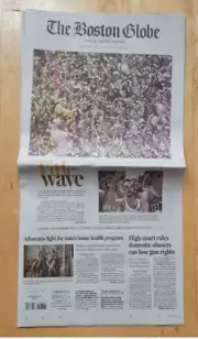 Boston Celtics Championship Duck Boat Parade Boston Globe Newspaper 6-22-2024