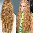 30inch Honey Blonde Wavy Human Hair Pre-plucked 13x4 Lace Frontal Wig For Women