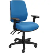 BURO ROMA HIGH BACK 3 LEVER WITH ARMS BLUE