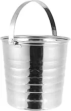 1pc Stainless Steel Ice Bucket with Ice Tong Wine Cooler for Parties Hotels Bars and Beach Events Wear Resistant and Storage Bucket Silver