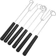 GLEAVI 6pcs Stainless Steel Chocolate Fork Picks Versatile Candy Dipping Tools for Hot Pot Fondue Baking Fruit Kitchen Utensils with Multiple Shape Options