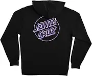 [SANTA CRUZ] Opus Dot P/O Hooded Relaxed Sweatshirt Black w/Diamond Foil Med Womens, Black W/Diamond Foil, Medium