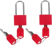 Uonlytech 2sets Padlocks with Keys Box Treasure Chest Lock Easy Installation Durable Design for Cabinets Diaries Functional Key Locks