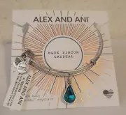 New ALEX AND ANI Blue Zircon Truth Bangle Charm Bracelet Blue Crystal Swarovski