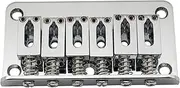 Musiclily Basic 52.5mm Guitar Fixed Hardtail Bridge Non-Tremolo Bridge for Strat Tele Style Electric Guitar, Chrome