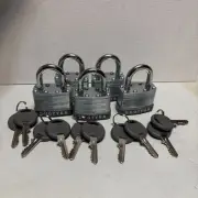 5 Locks With 2 Keys Per Lock DuoTyga Laminated Locks Use Same Keys 45 Mm New