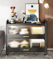 Joybos® 3 Layer Metal Sideboard Buffet Cabinet With 2 Drawers And Doors F94