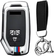 KUNIO Car Key Fob Cover Case Fit for Kia Carnival 2021 2022 KA4 EX SX LX Fiesta 2023 Key Protective Cover Keychain Zinc Alloy Key Holder Key Cover 7 Buttons