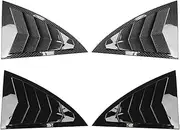 Rear Window Louver Shutter Cover Trim Compatible For Benz CLA C118 W118 CLA200 CLA45 2020 2021 Window Side Vent Trim(Bright Black)
