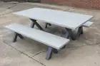 Sorrento - 2200mm Concrete Table with 2 Benches - 3 Piece Outdoor Setting