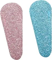 HAKIDZEL 2 pcs Glitter Nail Scissor Protective Covers Stylish PU Scissor Cases for Manicure and Delicate Design for Travel and Storage and Colors