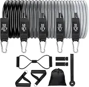 Exercise Tension Bands - Stretch Fitness Straps, Trainer Suspension Ropes | Full Body Muscle Pull Strength Workout Cords, Heavy Duty Adjustable Resistance Harness for Home Gym, Studio, Yoga