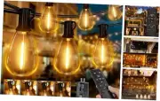 Outdoor String Lights with Remote, 50FT 3 Modes Dimmable Timers Waterproof