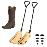 Unisex Pair of Professional Boot Stretcher Widener Shoe Stretcher,Wooden Cowb...
