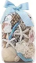 Qingbei Rina Spring Potpourri Bags,Ocean Breeze Scented Potpourri Bowl Filler Dried Flower,Home Fragrance Sachet of Petal,Coastal Seashell Decor,12oz (Blue)