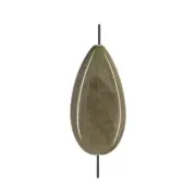 Large Golden Sheen Obsidian Flat Pear Teardrop Pendant Bead 20x39mm #89064