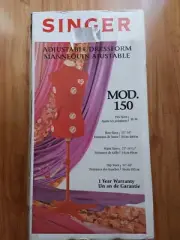 Singer Adjustable Dress Form Mannequin Model 150 NEW