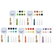 Needle Felting Kits 8 Color Wool Roving Set Wool Felting with Storage Box Decor