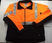 Ace Apparel Men 2XL/112cm chest Orange/Navy Day/Night Hi-Vis Polar Fleece Jacket