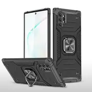 MCC Shockproof Samsung Galaxy Note10+ Plus Heavy Duty Case Cover Ring 10+ [Black]