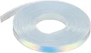 uxcell 5.47 Yards Silicone Lanyard String, 12mm Wide Bright Color Lacing Cord Laser Reflective Lanyard String for Crafts Weaving DIY Handmade Bracelets Clothes Keychain, White