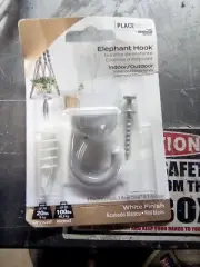 Elephant Hook Ceiling Hangers - Placement By National Hardware (White)