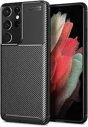 [HEYUS] for Samsung Galaxy S21 Ultra Case, Protective Carbon Fiber Case Cover Compatible with Samsung Galaxy S21 Ultra (2021) Lightweight Ultra Thin Slim