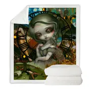 Fine Art Unseelie Court Sloth Seven Deadly Sins Throw Blanket