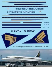 1/144 Decals for Singapore Airlines Concorde TB Decal TBD682