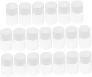 DINHEAROM 20pcs Clear Glass Bottle Lab Bottle Caps Glass Vials for Injections Mini Empty Bottles with Caps Small Shot Bottles with Lids Clear Water Bottle Transparent