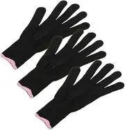 3pcs Heat Resistant Gloves Curling/Straightening Hair Anti-scalding Hand Cotton Gloves for Curler, Flat Iron and Curling