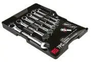 RS Pro RATCHETING SPANNER SET 7Pcs 8-18mm Metric, Chrome Vanadium Steel