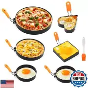 6 Packs Egg Ring, Egg Rings For Frying Eggs, There Are Circles, Squares, And