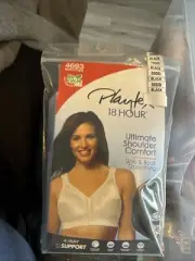 Playtex 18 Hour Original Ultimate Shoulder Comfort Wirefree Bra 4693 38DD Black