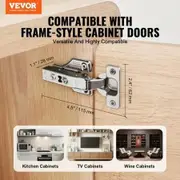 Cabinet Door Hinges 40 Packs Full Overlay Soft Close for Framed/Frameless