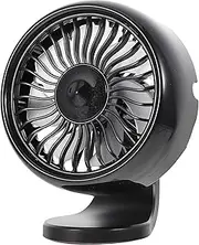 EZONEDEAL 3-Speed Adjustable Portable USB Fan Suitable for all mini vans, trucks, SUVs, sedans, coupes-Black
