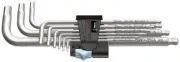 WERA 9 piece Hex-Plus stainless steel ball point L-shaped hex wrench with holder